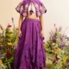 Chandrima Purple Cutwork Layered Lehenga