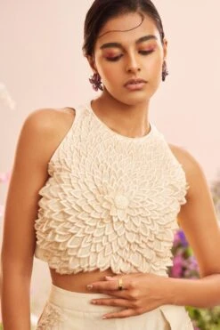 Chandrima Ivory Petal Top 6 Chandrima Ivory Petal Top -Outlet Spiffy Fits Store 20032023ca36 3