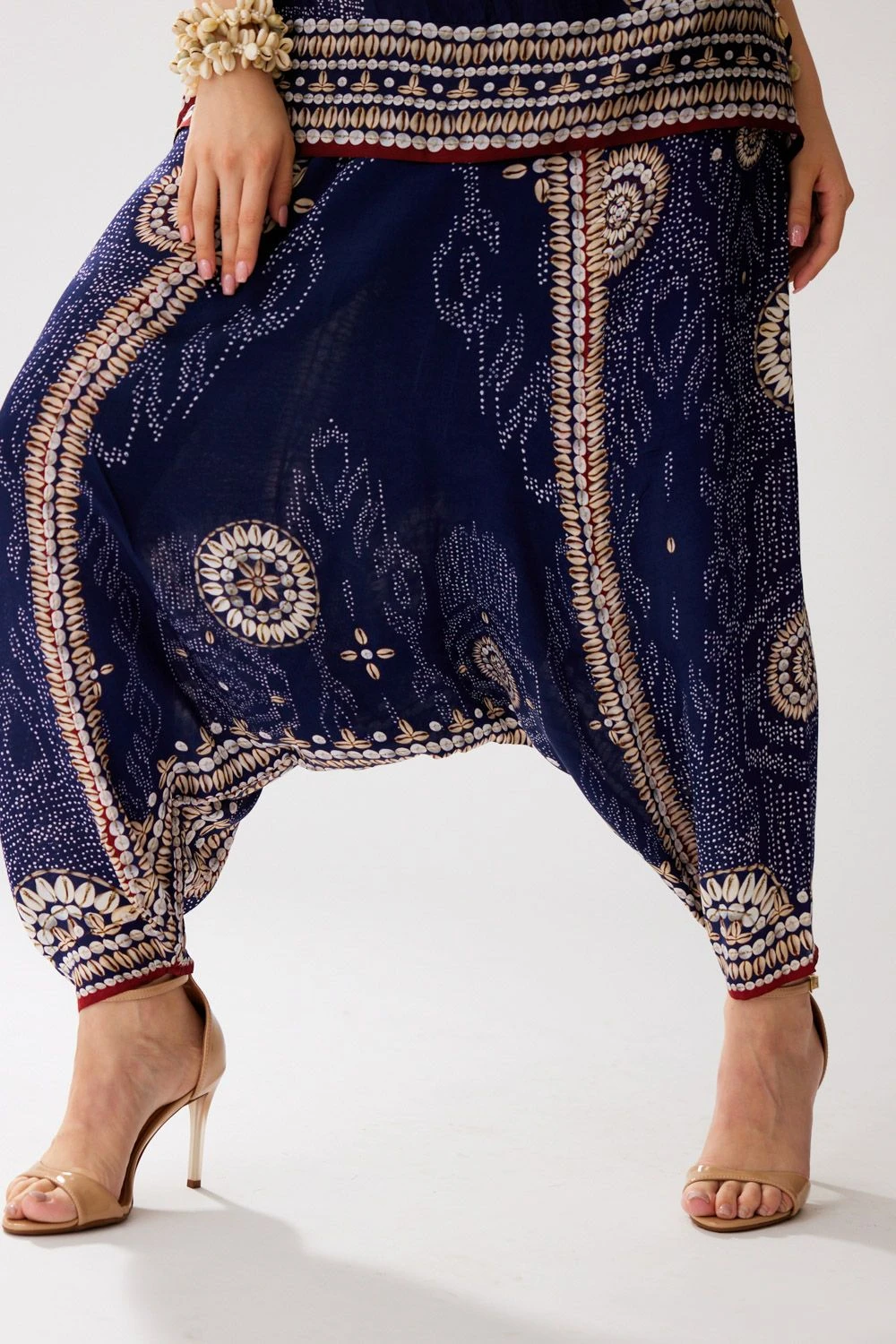 Rajdeep Ranawat Navy Blue Floral Pants 2 Rajdeep Ranawat Navy Blue Floral Pants - Image 2