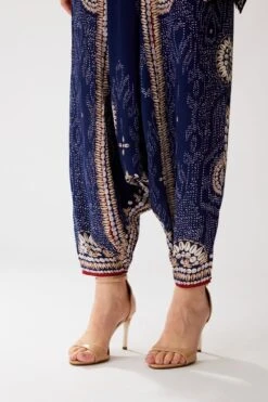 Rajdeep Ranawat Navy Blue Floral Pants 6 Rajdeep Ranawat Navy Blue Floral Pants -Outlet Spiffy Fits Store 2006rrz14 3