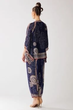 Rajdeep Ranawat Navy Blue Floral Pants 7 Rajdeep Ranawat Navy Blue Floral Pants -Outlet Spiffy Fits Store 2006rrz14 4