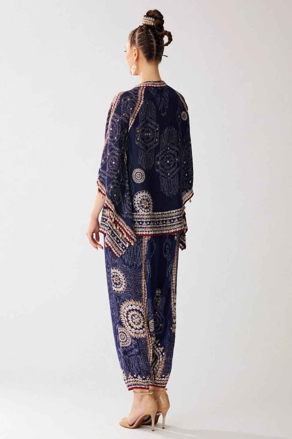 Rajdeep Ranawat Navy Blue Floral Pants 4 Rajdeep Ranawat Navy Blue Floral Pants - Image 4
