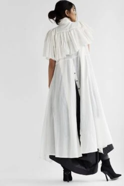 Chola White High Low Frill Shirt -Outlet Spiffy Fits Store 206cho10 3