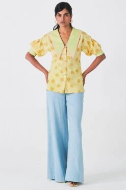 Little Things Powder Blue Handspun Pants