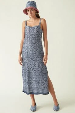 Payal Pratap Navy Singkep Printed Dress