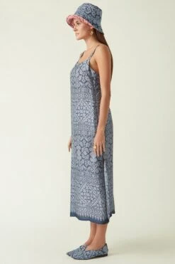 Payal Pratap Navy Singkep Printed Dress -Outlet Spiffy Fits Store 2111ppj10 3