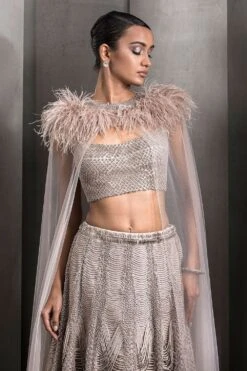 Rohit Gandhi + Rahul Khanna Hearthstone Euclid Lehenga Set -Outlet Spiffy Fits Store 2124rgrk22 4