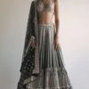 Arpita Mehta Black And Gold Hand Embroidered Lehenga Set
