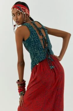 Aseem Kapoor Deep Teal Bhumi Corset Blouse -Outlet Spiffy Fits Store 2211ask36 3