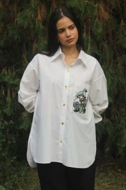 Ode To Odd Radiant White Banaras-calling Shirt