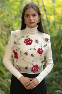 Ode To Odd Ethereal White Floral Sweet Escape Bib Top