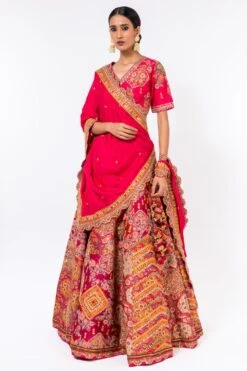 Outlet Spiffy Fits Store 4 Debyani Magenta Embroidered Lehenga Set