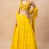 Arpita Mehta Yellow Tiered Lehenga Set