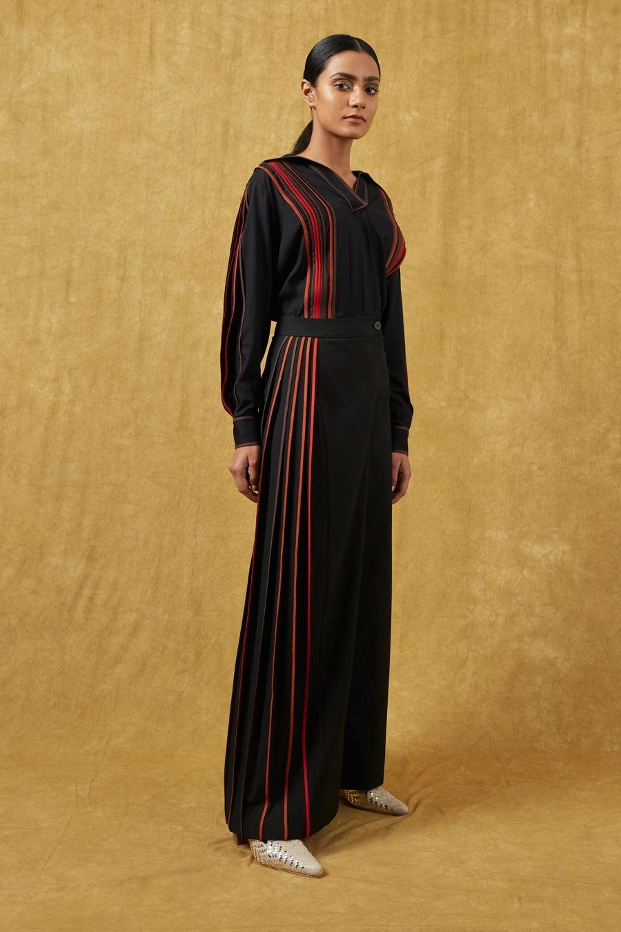 Bodice Black Flared & Pleated Pants 3 Bodice Black Flared & Pleated Pants - Image 3