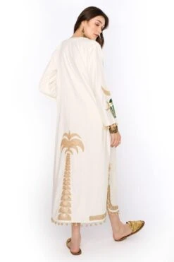 Heirloom By Rara Avis Off White Hamsa Embroidered Column Dress -Outlet Spiffy Fits Store 23rh45 4