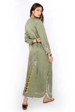 Heirloom By Rara Avis Sage Green Hamsa Embroidered Column Dress -Outlet Spiffy Fits Store 23rh48 5