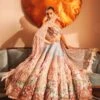 Eeksha Multicoloured 3-D Floral Embellished Lehenga Set