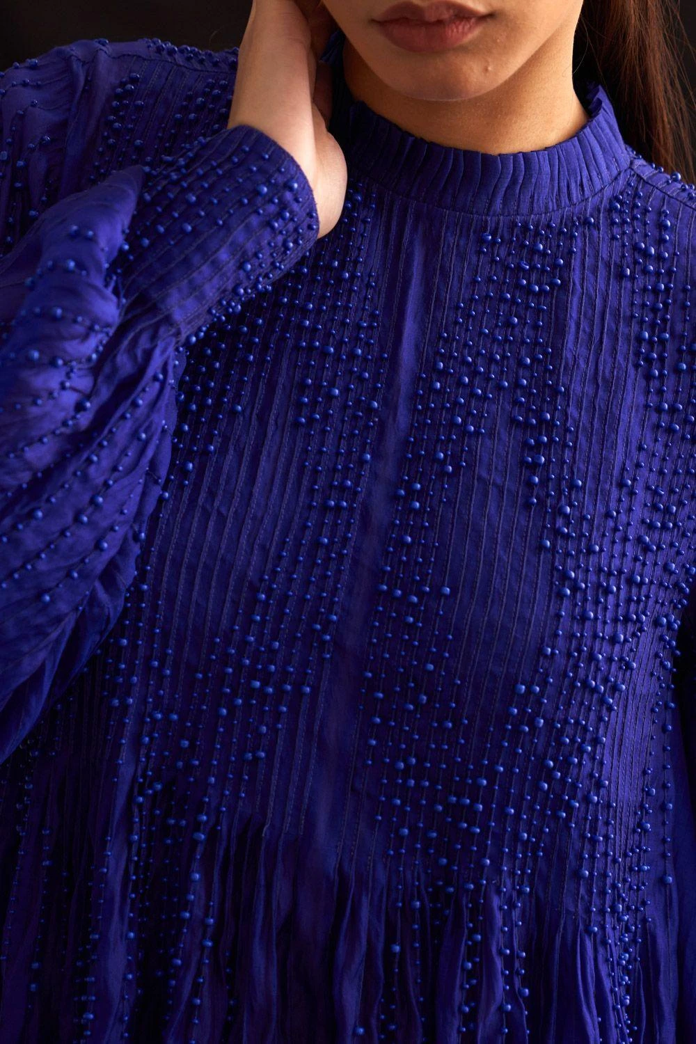 Amrich Naina Hand Embellished Pleated Top 6 Amrich Naina Hand Embellished Pleated Top - Image 6