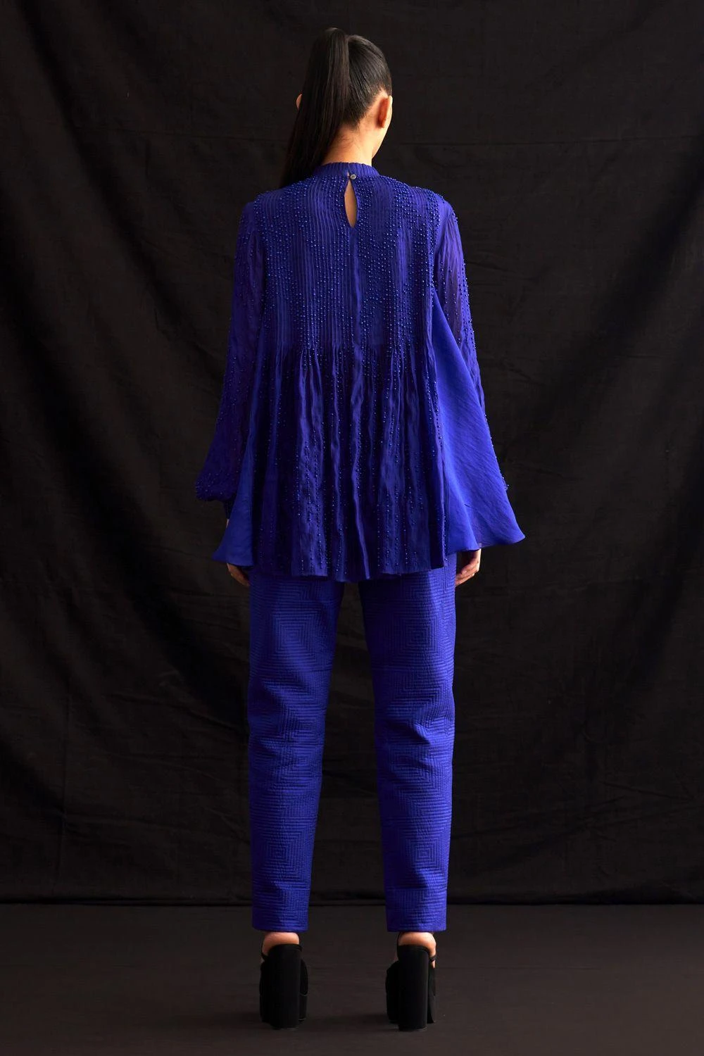 Amrich Naina Hand Embellished Pleated Top 7 Amrich Naina Hand Embellished Pleated Top - Image 7