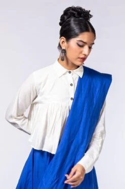 Chola White U Hem Frill Crop Shirt -Outlet Spiffy Fits Store 2611edt25 4