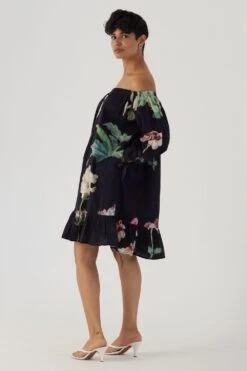 YAM Juliet Black Off Shoulder Dress -Outlet Spiffy Fits Store 26623yam25 3