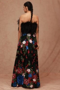 Shriya Som Black Floral Embellished Skirt -Outlet Spiffy Fits Store 2812ss1 3