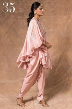 Jayanti Reddy Peach Satin Silk Dhoti 6 Jayanti Reddy Peach Satin Silk Dhoti -Outlet Spiffy Fits Store 283jr9 3