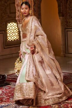 Itrh Green & Pink Embroidered Lehenga Set -Outlet Spiffy Fits Store 287itrh5 3