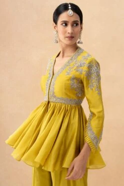 Jayanti Reddy Yellow Zardosi Embellished Top 7 Jayanti Reddy Yellow Zardosi Embellished Top -Outlet Spiffy Fits Store 28823jrs2 3