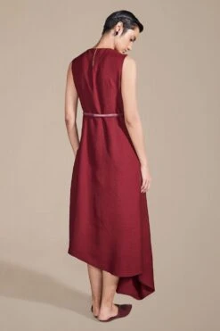 AMPM Maroon Ruwa Dress -Outlet Spiffy Fits Store 291123ampm17 4