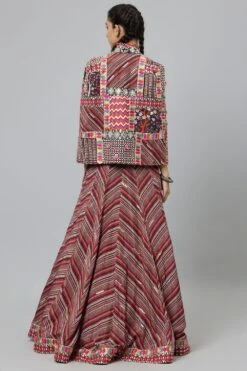 SVA Bohemian Stripe Patchwork Noor Jacket Set -Outlet Spiffy Fits Store 29523sva37 5