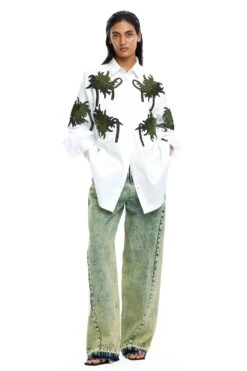 Kanika Goyal Label Fiery Bloom Hand Embellished Shirt