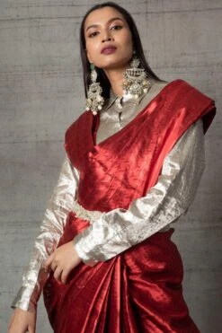 Hemang Agrawal Silver Handloom Silk Shirt -Outlet Spiffy Fits Store 299hr2 3