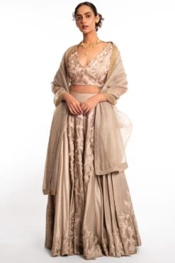 Aikeyah Grey Embellished Lehenga Set