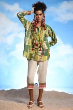 CAPISVIRLEO Ivory Narrow Pants