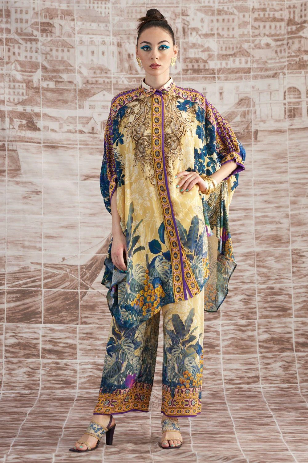 Rajdeep Ranawat Yellow Permaz Floral Printed Pants 2 Rajdeep Ranawat Yellow Permaz Floral Printed Pants - Image 2