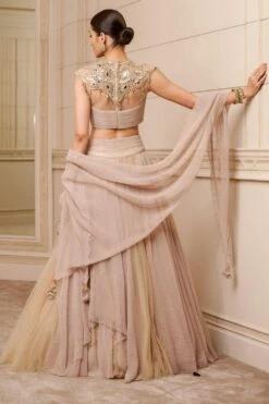 Tarun Tahiliani Gold Draped Lehenga Set -Outlet Spiffy Fits Store 310tt25 4