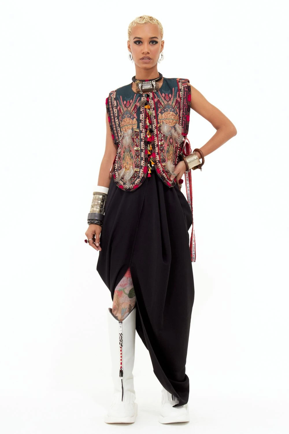 Aseem Kapoor Multicoloured Beadwork Gilet 2 Aseem Kapoor Multicoloured Beadwork Gilet - Image 2