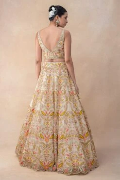 Ahilian White Thread Embellished Lehenga Set -Outlet Spiffy Fits Store 31723an13 5 1