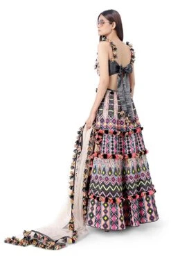Payal Singhal Multicolour Embellished Lehenga Set -Outlet Spiffy Fits Store 319437 6