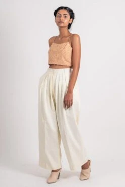 Ahmev Pleated Cropped Pants