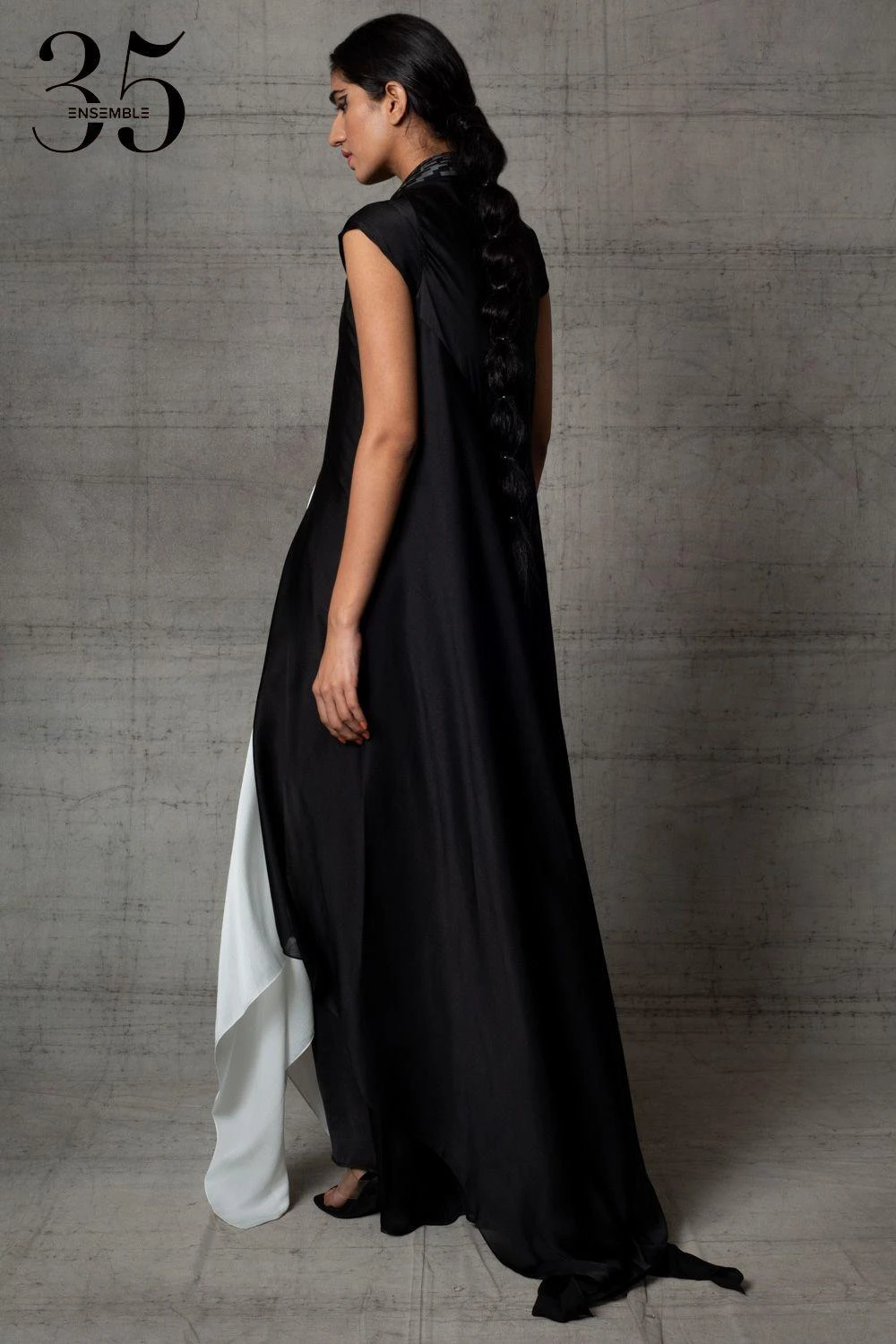 Amit Aggarwal Black & White Metallic Dress 7 Amit Aggarwal Black & White Metallic Dress - Image 7