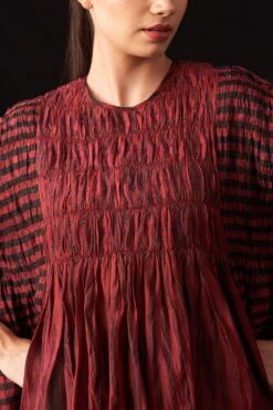 Amrich Alla Intense Red Silk Hand-Woven Shirt -Outlet Spiffy Fits Store 41123am14 5