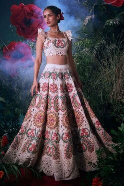 Chandrima Ivory Paisley Bustier