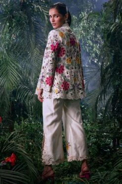 Chandrima Ivory Floral Embroidered Pants 5 Chandrima Ivory Floral Embroidered Pants -Outlet Spiffy Fits Store 41123cm59 3