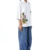Kanika Goyal Label White Twin Peonies Hand Embellished Shirt