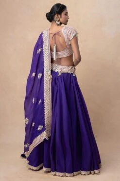Anamika Khanna Purple Embellished Lehenga Set -Outlet Spiffy Fits Store 4723ak17 5 1