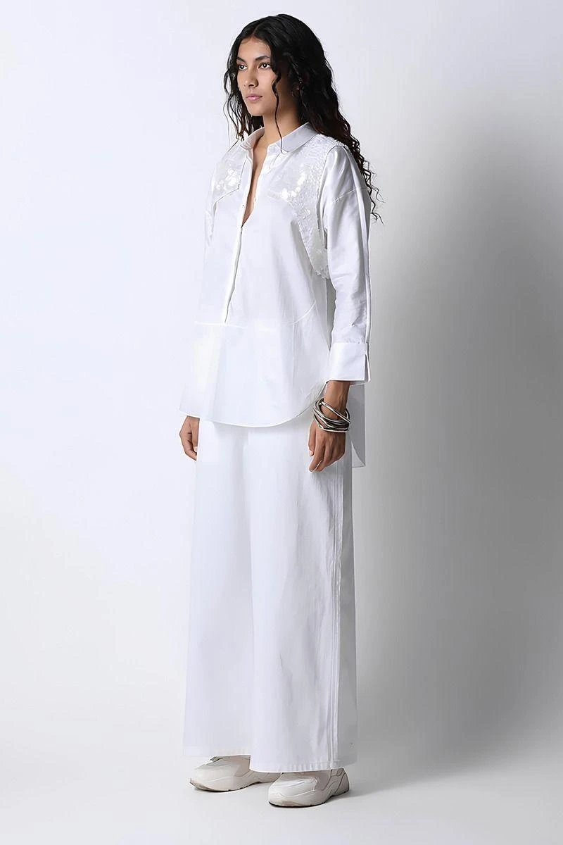 431-88 By Shweta Kapur White Riri Shirt 2 431-88 By Shweta Kapur White Riri Shirt - Image 2