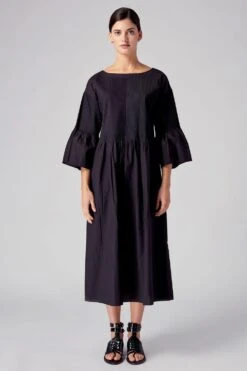 Rajesh Pratap Singh Black Peplum Dress