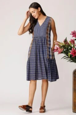 Payal Pratap Checkered Patchwork Dress